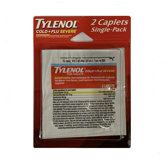 TYLENOL COLD FLU SEVERE REFILL 12 X 2 CT 1 DOZEN